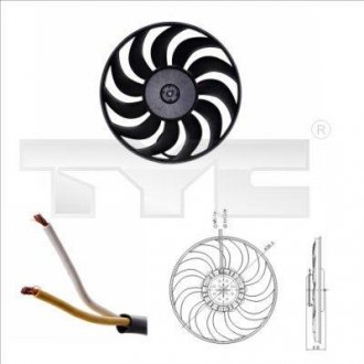 Вентилятор, охлаждение двигателя TYC 802-0051