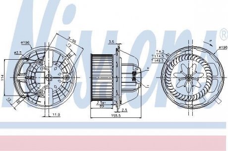 Вентилятор салону NIS NISSENS 87118