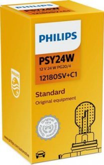 Автолампа Standard PSY24W PG20/4 24 W оранжевая PHILIPS 12180SVC1