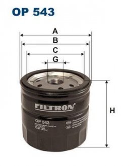 Фільтр масляний FILTRON OP543/2 (фото 1)