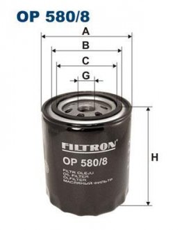Фільтр масла FILTRON OP 580/8 (фото 1)