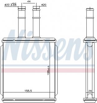 Радіатор пічки NIS NISSENS 73999