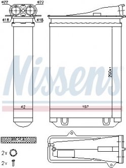 Радіатор пічки NIS NISSENS 72954 (фото 1)