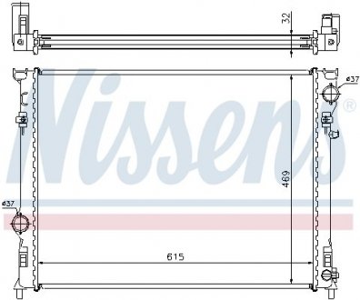 Радіатор системи охолодження NISSENS 61014A