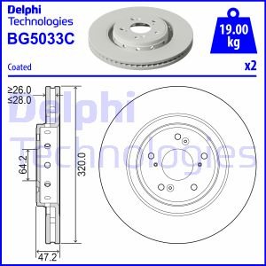 Гальмівний диск Delphi BG5033C (фото 1)
