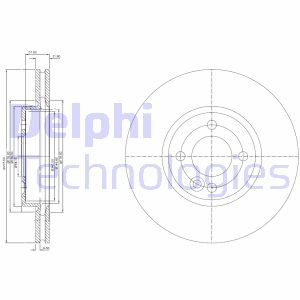 Гальмівний диск Delphi BG3661C