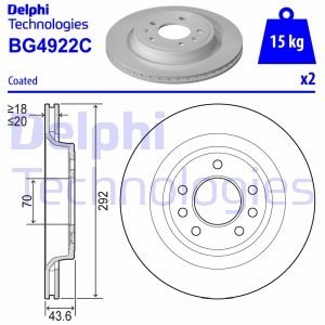 Гальмівний диск Delphi BG4922C (фото 1)