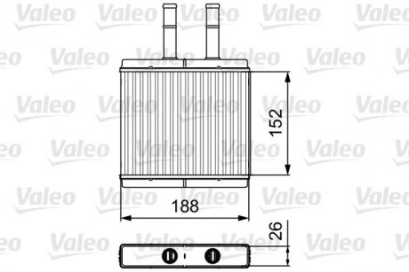 Радіатор пічки VAL812442 Valeo 812442 (фото 1)