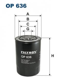 Фільтр масла FILTRON OP 636 (фото 1)