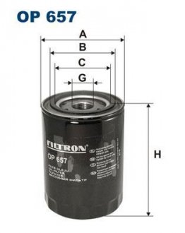 Фільтр масла FILTRON OP 657 (фото 1)