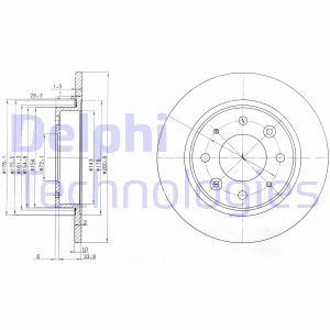 Гальмівний диск Delphi BG3336