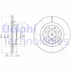 Гальмівний диск Delphi BG3825