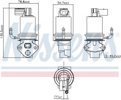 Клапан EGR NIS NISSENS 98201