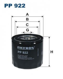 Фільтр палива FILTRON PP 922 (фото 1)