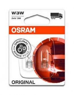 Автолампа Original W3W W2,1x9,5d 3 W прозрачная OSRAM 284102B (фото 1)