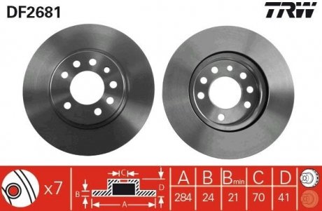 Гальмівний диск TRW DF2681 (фото 1)