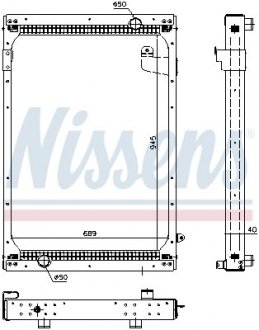 Радіатор, охолодження двигуна NISSENS 67195