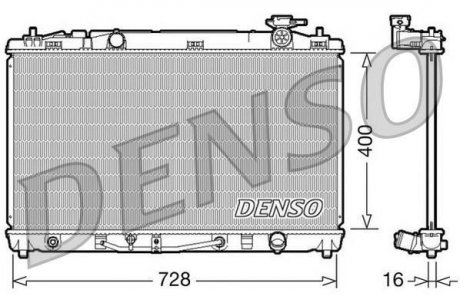 Радіатор, охолодження двигуна DENSO DRM50042 (фото 1)