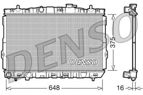 Радіатор, охолодження двигуна DENSO DRM41001 (фото 1)