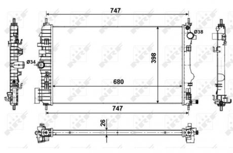 Радіатор NRF 53774