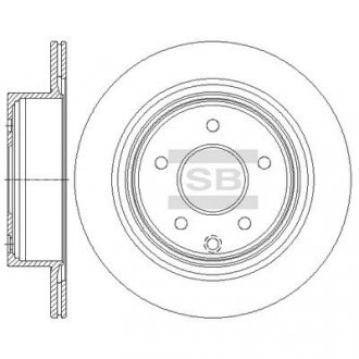 Тормозной диск задний Hi-Q (SANGSIN) SD4241 (фото 1)