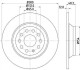 Гальмівний диск задн Audi A3, Q3, TT Seat Alhambra Skoda Kodiaq, Superb III Vw Golf VII, Passat, Sharan, Tiguan 1.0-2.0D 04.12- HELLA 8DD 355 119-481 (фото 1)