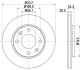 Диск гальмівний зад. PEUGEOT 206 (2A/C) 09/98- 106 I (1A, 1C) 09/91-04/96 306 (7A, 7C, N3, N5) 05/93- 306 HELLA 8DD 355 101-801 (фото 1)