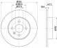 Диск гальмівний зад. 264x10x42.2 Opel Meriva 1.6I 16V, 1.7DTI/CDTI, 1.8 03.05- HELLA 8DD 355 110-271 (фото 1)