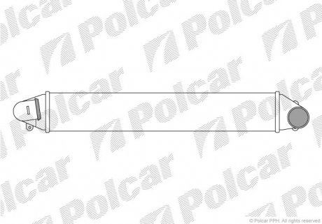 Радіатор інтеркулера Ford Galaxy/Seat Alhambra/VW Sharan 1.8T 20V/1.9Tdi 95- Polcar 9550J8-2