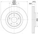 Диск гальмівний передній Nissan X-Trail Renault Koleos II 1.6-2.0D 04.14- HELLA 8DD 355 125-341 (фото 1)