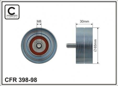 65,5x8x30 metal Ролик паска приводного DB Klasa E(W211) 2.2CDI/2.7CDI 02- CAFFARO 398-98