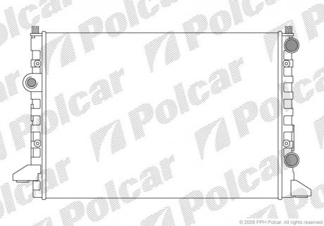 Радіатор двигуна VW Passat, Passat Variant 1,6/1,8/2,0/1,9Tdi 02.88- Polcar 954708A4