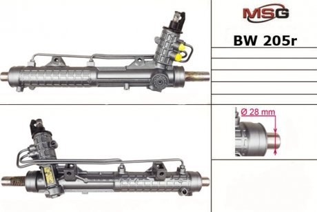 Рулевая рейка с ГУР восстановленная BMW 3 E-46 1998-2005 ZF 5003617 MSG BW 205R