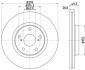 Гальмівний диск перед. Toyota Auris, Avensis, Verso 1.6-2.2D 03.07- HELLA 8DD 355 114-281 (фото 1)