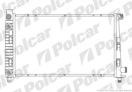 Радіатор охолодження MB A (W168), VANEO (414) 1.4-2.1 07.97-07.05 Polcar 500508-3