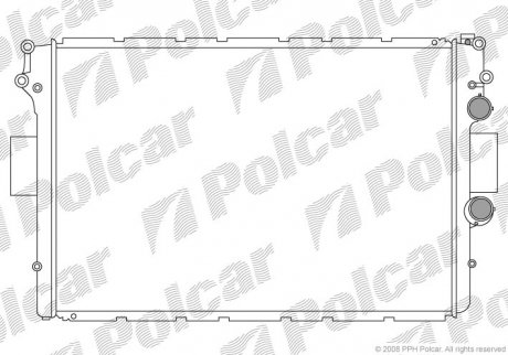 Основний радіатор Iveco Daily (99-) 50C 2.8 TD Diesel M A/C + Polcar 305208B3 (фото 1)