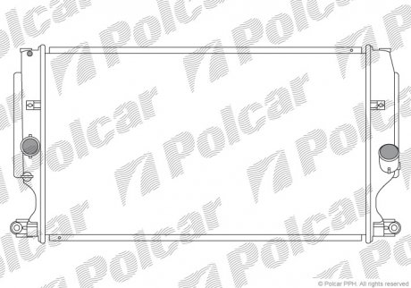 Радіатор охолодження Toyota Avensis/Auris/Verso 1.6-2.2D 08- Polcar 811608-4