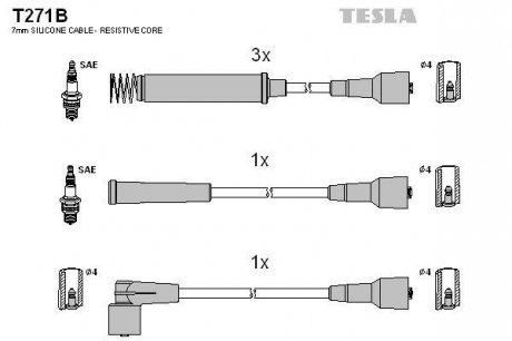 Кабелі запалювання TESLA T271B (фото 1)