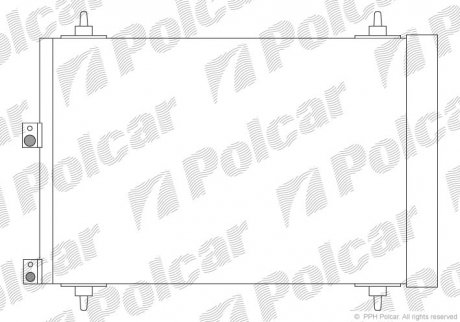 Радіатор кондиціонера Citroen Berlingo/Peugeot Partner 06- Polcar 2327K8C3S (фото 1)