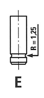Клапан IN Peugeot 206/406 2.0 16V 99- (33.3x6x106.2) FRECCIA R6113/S