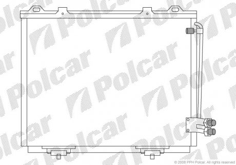 Радіатор кондиціонера DB E-class (W210, S210) 95-03 Polcar 5015K8C1 (фото 1)