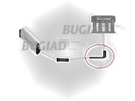 Патрубок системи турбонадува Fiat Doblo 1.3D 02.10- BUGIAD 88482