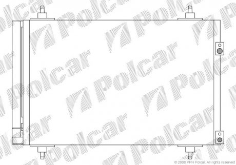 Радіатор кондиціонера Citroen Berlingo 1.6 HDI 08- Polcar 5711K8C2S (фото 1)