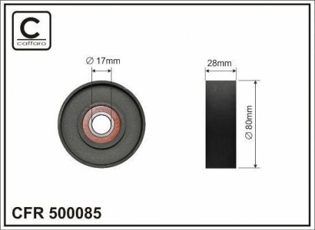 80x17x31 Ролик паска приводного Nissan X-Trail 01- CAFFARO 500085 (фото 1)
