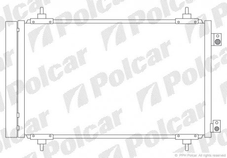 Радіатор кондиціонера Citroen Jumpy 2.0 HDI 07- Polcar 5787K8C4S