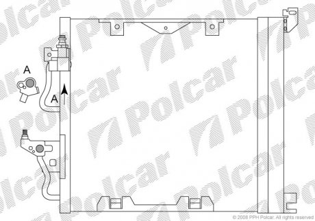 Радіатор кондиціонера Polcar 5509K8C4