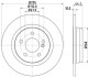 Гальмівний диск зад. Mercedes B Klasa 246 11- HELLA 8DD 355 119-421 (фото 1)