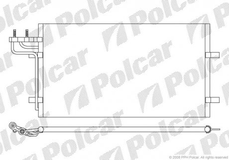 Радіатор кондиціонера Ford Focus C-MAX 03- Polcar 3235K8C1