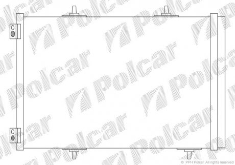 Радіатор кондиціонера Peugeot 207 07-11 Polcar 2316K8C3S
