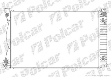 Радіатор Audi A6 (AT) 2,7-3,0TDi, 04-11 Polcar 133808-7
